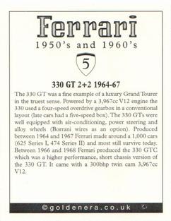 2003 Golden Era Ferrari 1950s and 1960s #5 330 GT 2+2 Back
