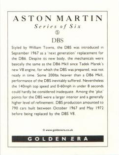 1993 Golden Era Aston Martin #5 Aston Martin DBS Back