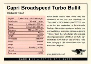 2004 Golden Era Capri Mk I Performance Models 1969-74 #5 Capri Broadspeed Turbo Bullit Back