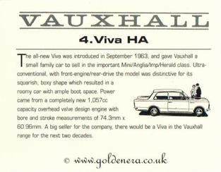 2002 Golden Era Classic Vauxhalls of the 1950s and 1960s #4 Viva HA Back