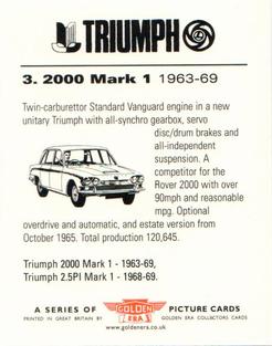 2002 Golden Era Triumph Saloon Cars Sixties and Seventies #3 2000 MKI Back