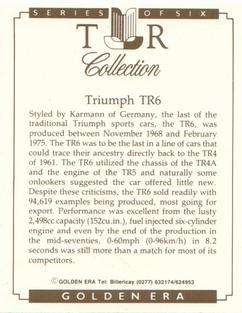 1992 Golden Era TR Collection #5 Triumph TR6 Back