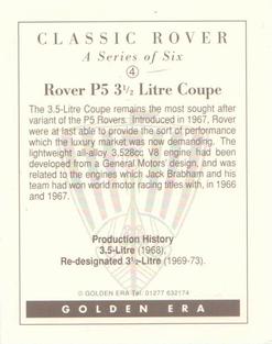 1995 Golden Era Classic Rover #4 Rover 3 1/2-Litre Coupe Back