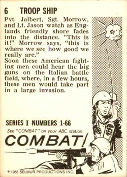 1963 Donruss Combat! (Series I) #6 Troop Ship Back