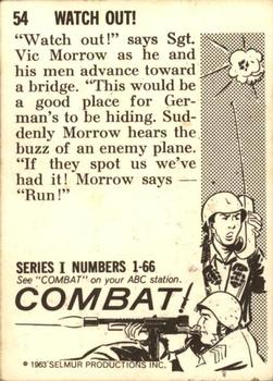 1963 Donruss Combat! (Series I) #54 Watch Out! Back