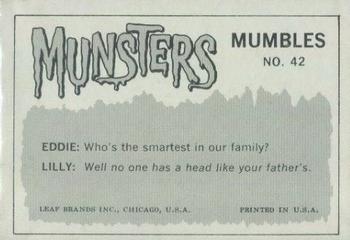 1964 Leaf Munsters #42 Compared to you Grandpa... Back