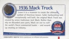 2004 America on the Road: Celebrate America #3 1936 Mack Truck Back