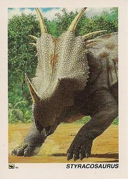 1992 DinoCardz #2 Styracosaurus Front