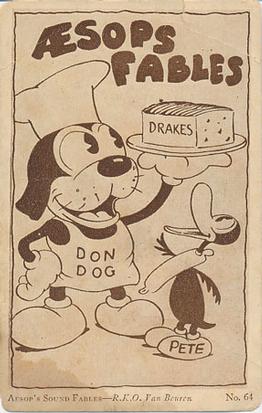 1932 Drake's Cake Movie Stars (D32) #64 Aesop’s Sound Fables Front