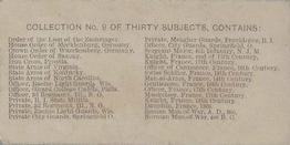1888 Kinney Tobacco Military (N224) #NNO Officer 3d Reg't, Ill., N.G. Back