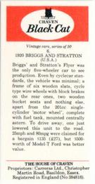 1976 Craven Black Cat Vintage Cars #6 1920 Briggs And Stratton Back