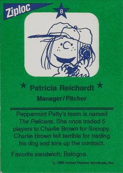 1991 Ziploc Peanuts All-Stars #8 Peppermint Patty Back