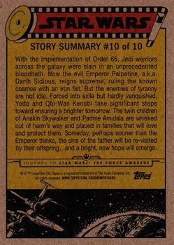 2015 Topps Star Wars Journey to the Force Awakens - Black Starfield #20 Looking to the future Back