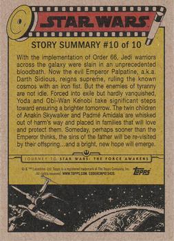 2015 Topps Star Wars Journey to the Force Awakens - Purple Starfield #20 Looking to the future Back
