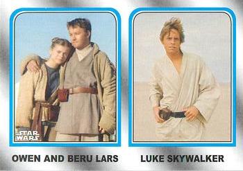 2015 Topps Star Wars Journey to the Force Awakens - Family Legacy #FL-4 Owen and Beru & Luke Skywalker Front