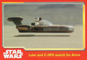 2015 Topps Star Wars Journey to the Force Awakens (UK version) #10 Luke and C-3PO search for Artoo Front