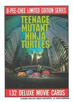 1990 O-Pee-Chee Teenage Mutant Ninja Turtles: The Movie #1 Title Card Front
