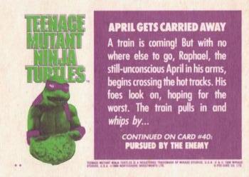 1990 O-Pee-Chee Teenage Mutant Ninja Turtles: The Movie #39 April Gets Carried Away Back