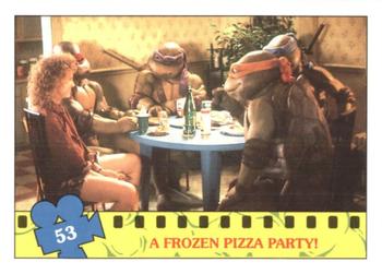 1990 O-Pee-Chee Teenage Mutant Ninja Turtles: The Movie #53 A Frozen Pizza Party! Front