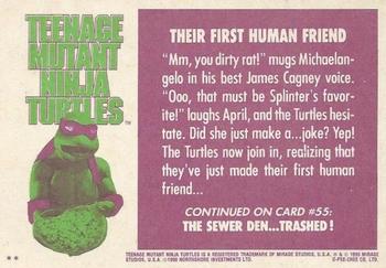1990 O-Pee-Chee Teenage Mutant Ninja Turtles: The Movie #54 Their First Human Friend Back