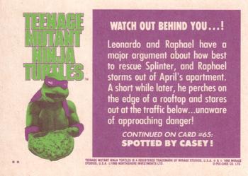 1990 O-Pee-Chee Teenage Mutant Ninja Turtles: The Movie #64 Watch Out Behind You ...! Back