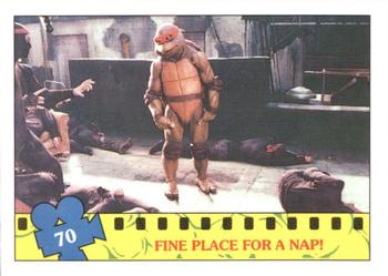 1990 O-Pee-Chee Teenage Mutant Ninja Turtles: The Movie #70 Fine Place for a Nap! Front