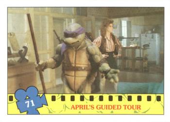 1990 O-Pee-Chee Teenage Mutant Ninja Turtles: The Movie #71 April's Guided Tour Front