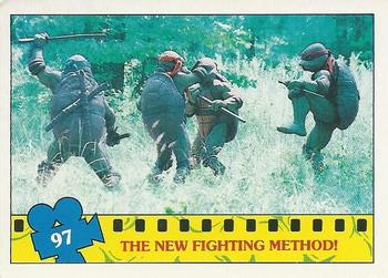 1990 O-Pee-Chee Teenage Mutant Ninja Turtles: The Movie #97 The New Fighting Method! Front