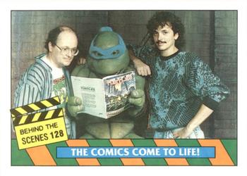 1990 O-Pee-Chee Teenage Mutant Ninja Turtles: The Movie #128 The Comics Come to Life! Front