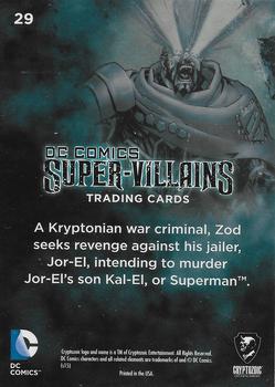 2015 Cryptozoic DC Comics Super-Villains #29 General Zod Back