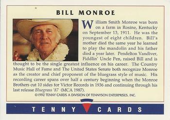 1992 Tenny Super Country Music #NNO Bill Monroe Back