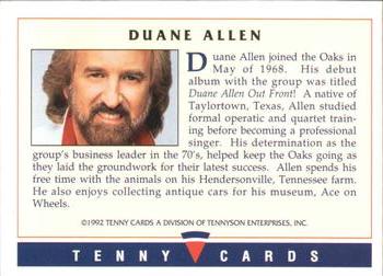1992 Tenny Super Country Music #NNO Duane Allen Back