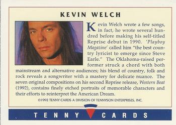 1992 Tenny Super Country Music #NNO Kevin Welch Back