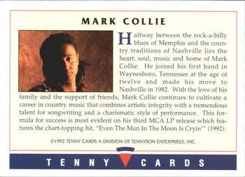 1992 Tenny Super Country Music #NNO Mark Collie Back