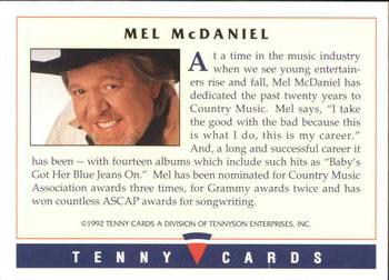 1992 Tenny Super Country Music #NNO Mel McDaniel Back