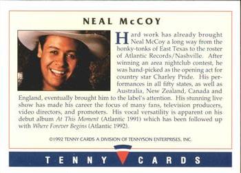 1992 Tenny Super Country Music #NNO Neal McCoy Back