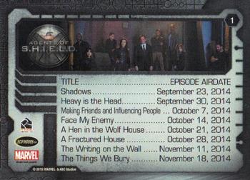2015 Rittenhouse Marvel: Agents of S.H.I.E.L.D. Season 2 #1 Title Card Back