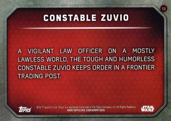 2015 Topps Star Wars: The Force Awakens #13 Constable Zuvio Back