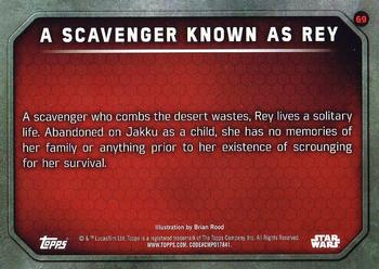 2015 Topps Star Wars: The Force Awakens #69 A Scavenger known as Rey Back