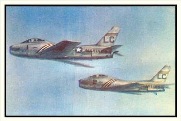 1954 Bowman Power for Peace (R701-10) #34 FJ FURIES IN FLIGHT Front
