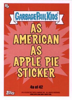 2016 Topps Garbage Pail Kids American As Apple Pie In Your Face #4a Big Mack Back