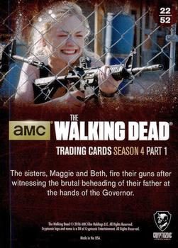 2016 Cryptozoic The Walking Dead Season 4: Part 1 #22 Mourning Daughters Back