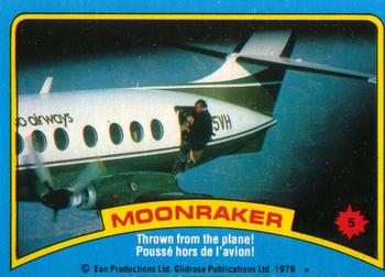 1979 O-Pee-Chee Moonraker #5 Thrown from the plane! Front