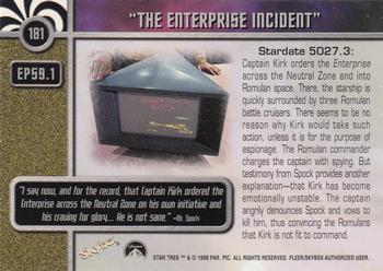 1999 SkyBox Star Trek The Original Series 3 #181 EP 59:1  The Enterprise Incident Back