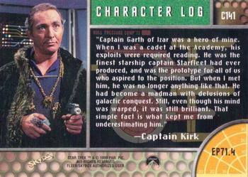1999 SkyBox Star Trek The Original Series 3 - Character Logs #C141 EP 71:4  Whom Gods Destroy Back