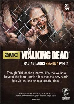 2016 Cryptozoic The Walking Dead Season 4: Part 2 #01 On the Fence Back