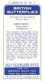 1963 Brooke Bond British Butterflies #4 Scotch Argus Back
