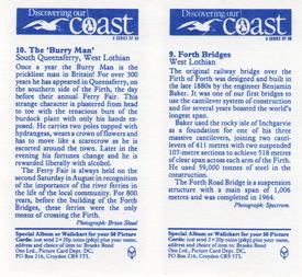 1989 Brooke Bond Discovering Our Coast (Double Cards) #9-10 Forth Bridges / The Burry Man Back