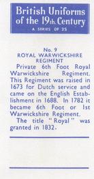 1957 British Uniforms of the 19th Century #9 Royal Warwickshire Regiment Back