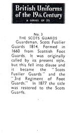 1957 British Uniforms of the 19th Century - Black Back variation #3 The Scots Guards Back